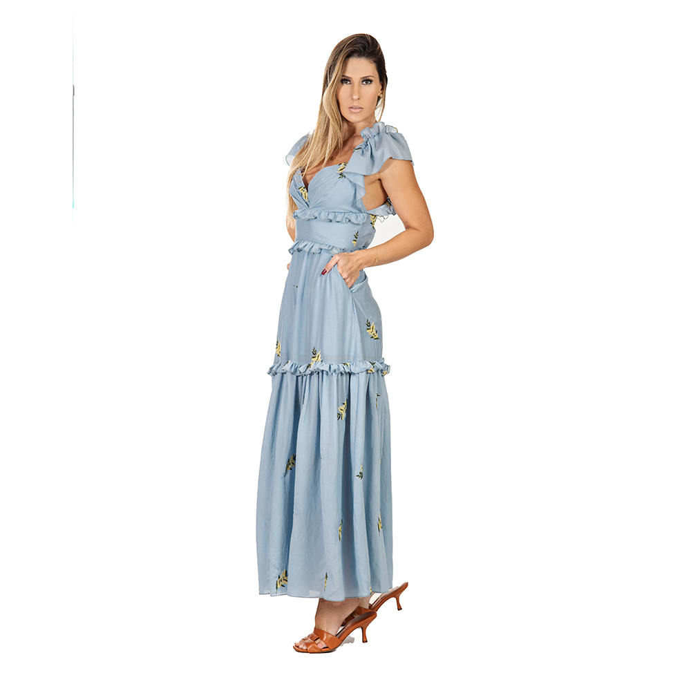 VESTIDO MIDI DECOTE ES SKAZI - Form