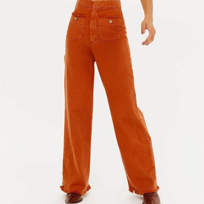 Levi´s ® Calças Ribcage Wide Leg Vermelho